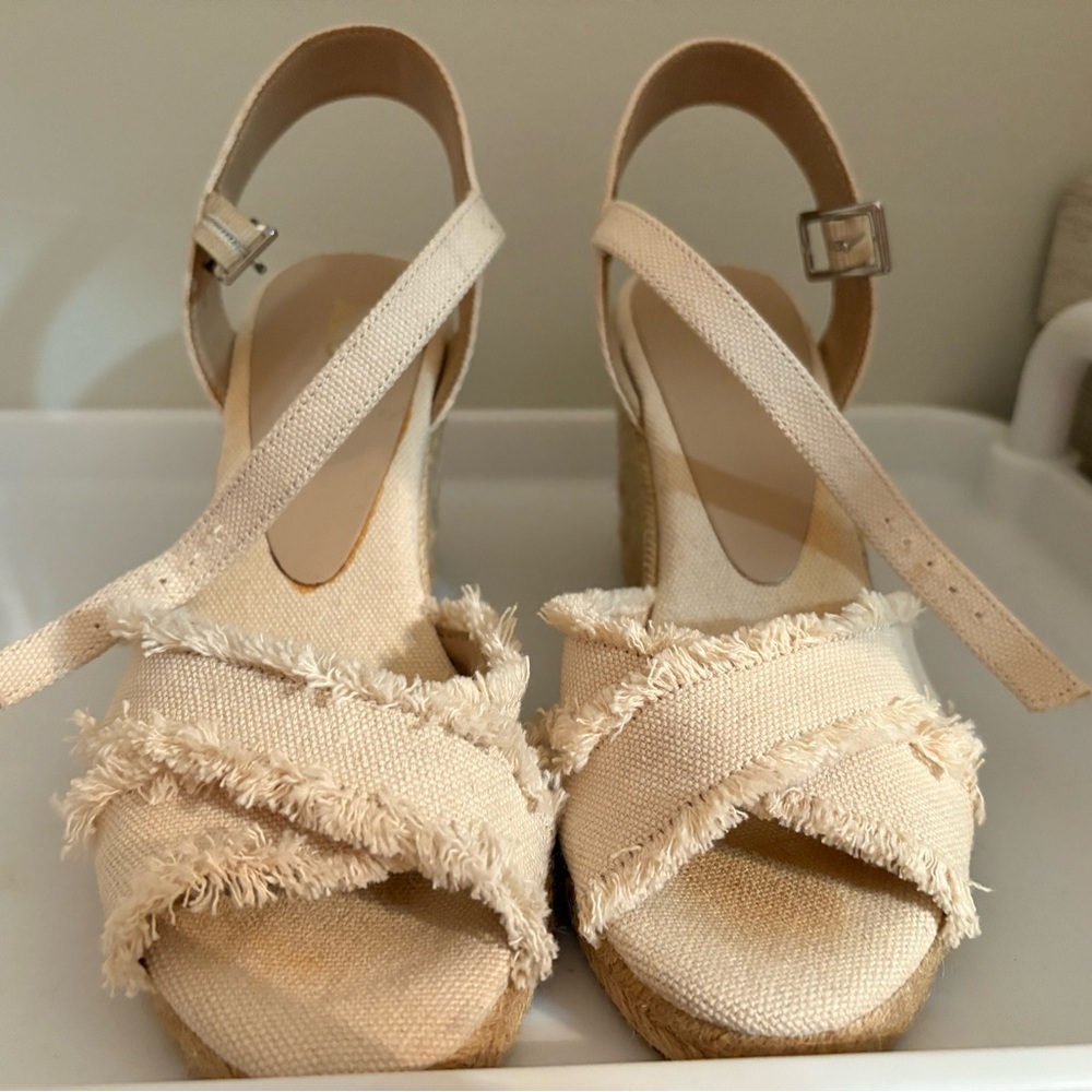 Aldo Cream Espadrille Wedges